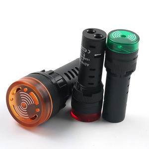 Interruptores de zumbador LED de alarma acústica-visual Botones pulsadores de 16mm y 22mm Con luz intermitente fuerte Nivel de corriente IP65 máx. 20A - Product Image 5