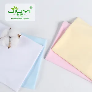 stock 32s combed smooth texture 100% cotton knitted t shirt single jersey fabric roll for mask