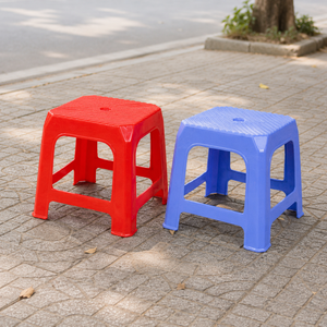 Modern PP Plastic Low <b>Stool</b> Striped Design Stackable Lightweight Durable Study Seating Ottoman Home Kitchen Portable Extendable - Product Image 2