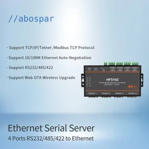HF5142B convertitore seriale Ethernet Modbus Mqtt Tcp Ip Linux Iot Gateway Server seriale RTU RS232 RS485 RS422 trasparente bidirezionale