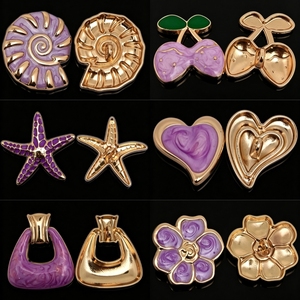 Botones Metálicos Personalizados de Alta Calidad para Coser, Estilo Flor y Corazón, para Abrigos de Mujer, Aleación de Zinc, Sin Níquel, de Proveedores de Fábrica - Product Image 1