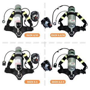 Respiratore ad aria a pressione positiva indipendente portatile da 6,8 litri in fibra di carbonio 30MPa 55-60min Accessori per attrezzature antincendio - Product Image 2