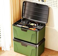 Caja de Almacenamiento de Plástico con Cerradura y Asa, Portátil, para Herramientas, Objetos de Valor, Organizador para Hogar y Garaje