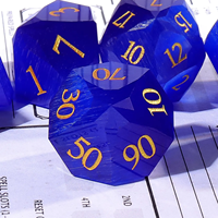 Superbe ensemble de dés DND faits à la main en cristal œil de chat violet foncé, 1 pièce, dés polyédriques avec chiffres dorés pour jeux de rôle sur table Dungeons & Dragons