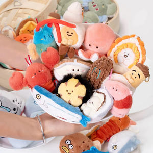 Genuine Seafood Market Ashore Llavero Colgante de Peluche Ultra Suave con Diseño de Langosta y Turbot, Adorno Colgante de Muñeco de Dibujos Animados Bonito y Personalizable - Product Image 1