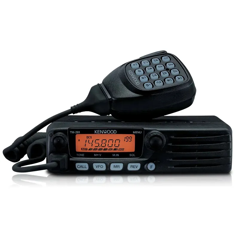 Kenwood TM-281 VHF 136-174MHz Radio Mobile 65W ricetrasmettitore radio bidirezionale VHF autoradio ricetrasmettitore CTCSS & DCS con microfono DTMF