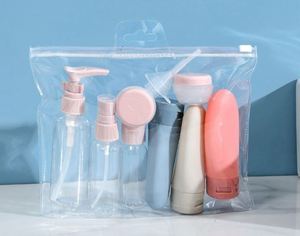 Kit de toilette 11 pièces, flacons de voyage anti-fuite et compressibles, contenants rechargeables pour shampoing et lotion - Product Image 3