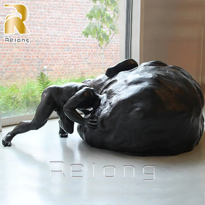 <span class=keywords><strong>Estatua</strong></span> de escultura de bronce de <span class=keywords><strong>cabeza</strong></span> <span class=keywords><strong>grande</strong></span> para decoración de jardín al aire libre, <span class=keywords><strong>estatua</strong></span> abstracta moderna de thomas lerooy - Product Image 3