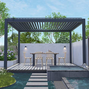 <span class=keywords><strong>2025</strong></span> mở louver mái che nắng cơ giới cho vườn không thấm nước nhôm louvered pergola với bột tráng khung - Product Image 4