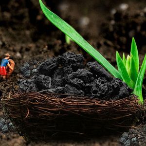 Pierre volcanique noire paysage aquatique support sable roche volcanique particules filtre matériel nutritif sol Offre Spéciale 2025 - Product Image 3