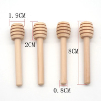 Bâtonnets pour sirop de miel en bois, 10, 8, 10, 16cm, sirop, presse-agrumes, tige de mélange en spirale à Long manche, pot pour miel, cuillère de distribution