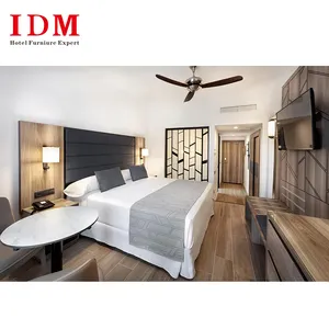IDM-233 Furnitur Hotel Foshan Furnitur Kamar Tidur Ganda/Furnitur Hotel Bintang 5 Berkualitas