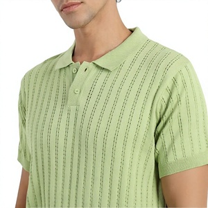 เสื้อโปโลแขนสั้นถักสำหรับผู้ชาย สีพื้น เรียบง่าย ติดกระดุมด้านหน้า ระบายอากาศได้ดี น้ำหนักเบา เหมาะสำหรับฤดูร้อน เสื้อกอล์ฟ โปโลสำหรับทุกเพศ - Product Image 2