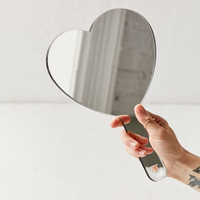 Miroir à Main Personnalisé avec Logo en Acrylique, Accessoire pour Prothésistes Ciliaires sur les Réseaux Sociaux, Miroir Compact avec Logo Imprimé UV