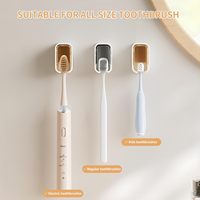 Support mural pour brosse à dents électrique, étanche à l'eau et à la poussière, sans perçage, auto-adhésif, écologique, pour rangement de salle de bain