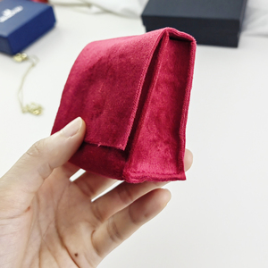 Custom Logo Made Velvet Gift Jewelry Packaging Bags for <b>Watch</b>, Glasses and Jewelry Suede Envelope Pouch for <b>Ring</b> Box - Product Image 3