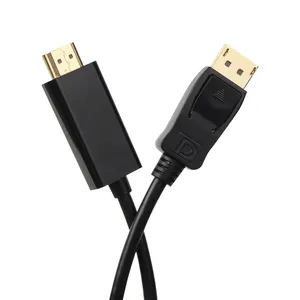 VCOM em estoque 1.8m 4K 60Hz Displayport para HDMI um cabo conversor macho banhado a ouro 24K DP para cabo adaptador de HDTV para monitor