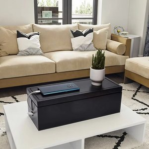 Boîte de gestion de câbles Boîte d'organisation de cordon en bois pour rallonge Power Stripe Wire Management Organizer Cover Hider pour la maison - Product Image 6