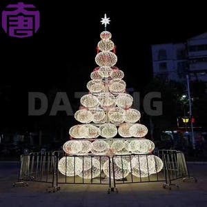 Moderna Lámpara de Torre con Forma de Árbol de Navidad, con Marco de Hierro, Impermeable IP65, para Interiores/Exteriores, para Decoración Comercial Navideña - Product Image 2