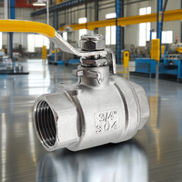 Vanne à boisseau sphérique manuelle en acier inoxydable usinée CNC personnalisable DN25 pour connexions de conduites de gaz et d'eau DN25