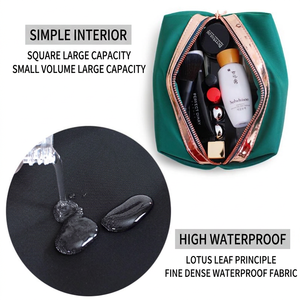 Pochette de toilette matelassée en nylon personnalisée de haute qualité, imperméable, pour femmes, mini sac de rangement pour maquillage et cosmétiques - Product Image 5