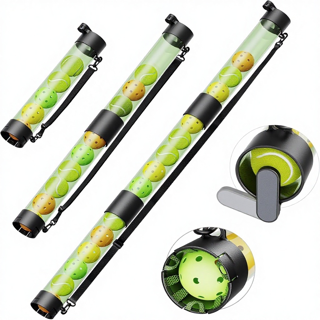 17 Balls Pickleball Ball Retriever Holder Storage Strap Back Saver Accessories Quick Tube Ball Pickup