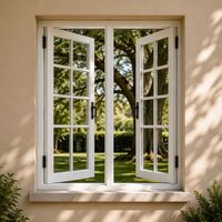 Ventanas de Aluminio de Alta Eficiencia Resistentes al Viento, Venta al por Mayor, Ventanas Abatibles con Marco de Aluminio Moderno, Seguras y Duraderas