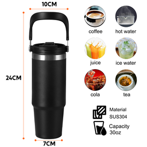 แก้วน้ำสแตนเลส 304 ขนาด 30 ออนซ์ 40 ออนซ์ ออกแบบโลโก้ได้ตามต้องการ ฝาปิดกันรั่ว เป็นมิตรกับสิ่งแวดล้อม เก็บอุณหภูมิได้นาน 6-12 ชั่วโมง - Product Image 4