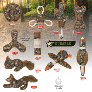 卸売OEM迷彩デザインペット用品犬用ぬいぐるみ - Product Image 2