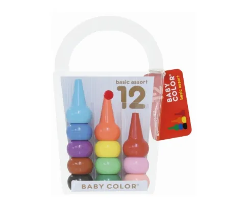 Japanse Kinderen Krijt Baby Kraag Basic Assortiment 12 Kleuren