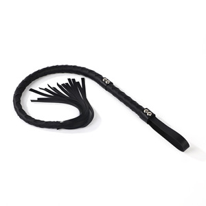 Fouet en cuir tressé SM de 85 cm pour jeux BDSM, accessoires de retenue pour jeux adultes - Product Image 3
