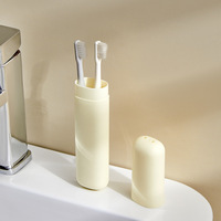 Gobelet de voyage en plastique pour bain de bouche et brosse à dents, ensemble de rangement portable pour soins dentaires à domicile, vente en gros