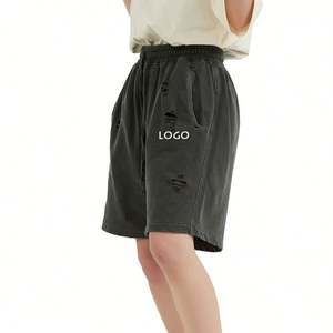 High Street Style Heavy Washed Loose Mens Shorts Fashion Hole Vintage Pantalones cortos para hombre - Product Image 6