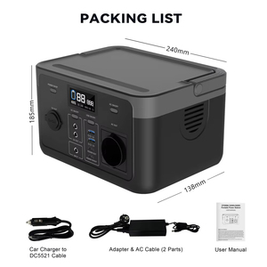 สินค้ามาใหม่ สถานีไฟฟ้าพกพา น้ำหนักเบา กำลังไฟ 600W 1200W เชื่อถือได้ พร้อมแบตเตอรี่ LifeP04 ชาร์จไฟด้วยพลังงานแสงอาทิตย์ได้ เหมาะสำหรับการเดินทางด้วยรถบ้านและการเดินป่า - Product Image 3