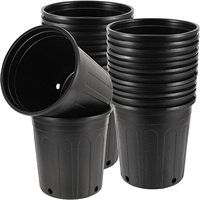 Promotion à bas prix Durable 1 à 25 gallons en plastique noir classique jardinière de jardin plante fleur semis Pots de pépinière