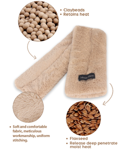 Pakcare özelleştirilmiş taşınabilir microwawanemli ısı paketi yumuşak peluş eşarp sıcak ped isıtıcı ile 100% doğa Fiber tahıl - Product Image 3