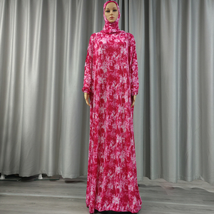 Модное мусульманское длинное платье с принтом Абая Бубу для женщин на весну и осень - Product Image 2