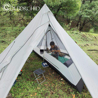 Super vente en plein air pyramide indien style d'eau étanche camping 3-4 personne tipi tente avec trou poêle