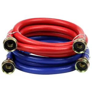 Tuyaux pour machine à laver, eau chaude/froide, rouge et bleu, longueur 1.5 m