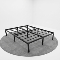 Nouvelle Conception Cadre de Lit Métallique Moderne Durable Facile à Assembler Gain de Place Taille Personnalisable Revêtement Électrostatique Écologique Maison École