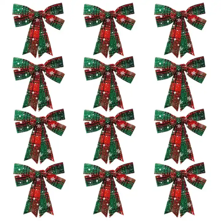 6 Pieces Burlap Bow Christmas Burlap Bows Burlap Wreaths Bows
