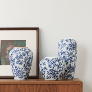 Jarrón de <span class=keywords><strong>porcelana</strong></span> azul y blanca retro de estilo chino tradicional - Product Image 4