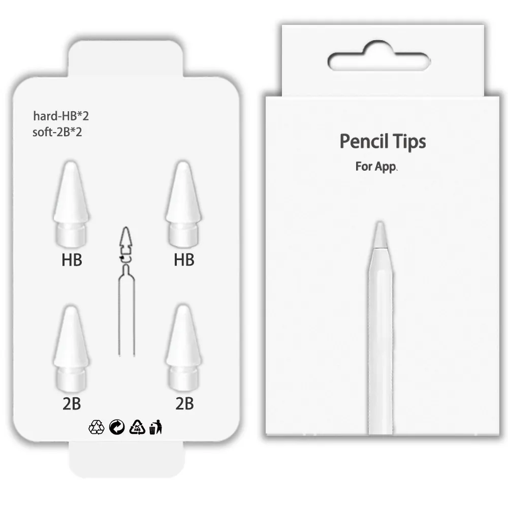 Djoey Pen Tip Compatibel Met Potlood Tips 1e & 2e Generatie Punt Voor Appelpotlood Tips 4 Pack