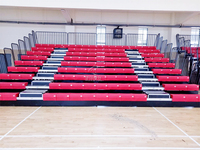 Sièges de stade télescopiques rétractables en acier inoxydable Frog Sports, design peu encombrant