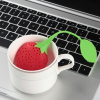 1 pièce filtre accessoires de thé fraise outils de cuisine infuseur boule feuille passoire sac de fraise pour appareil de brassage