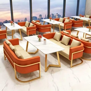 Modern Minimalist Internet Celebrity Leisure Negotiation Booth Commercial Lounge Sofa & <b>Table</b> Chair Combination Ideal for West - Product Image 5
