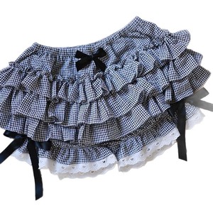 <span class=keywords><strong>Jupe</strong></span> de base volumineuse style 'Wolf-girl' à taille empire, à paillettes, à volants superposés, coupe pantalon citrouille, grande taille 132 - Product Image 5