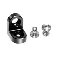 Support d'extension à angle droit Adaptateur de plaque de dégagement rapide 1/4 3/8 Accessoire de cage à lapin en alliage d'aluminium pour accessoires d'action