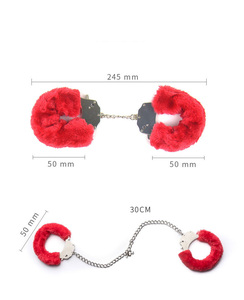 High Quality Furry <strong>Fluffy</strong> Metal Handcuffs and Furry Ankle <strong>Cuffs</strong> for Fetish Erotic Toy Sm Handcuff - Product Image 5
