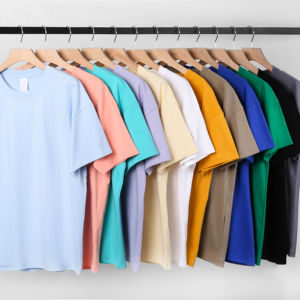 T-shirts décontractés en coton 100% de 230 grammes, impression sérigraphique, style vintage, effet délavé, t-shirt basique lourd pour hommes - Product Image 1